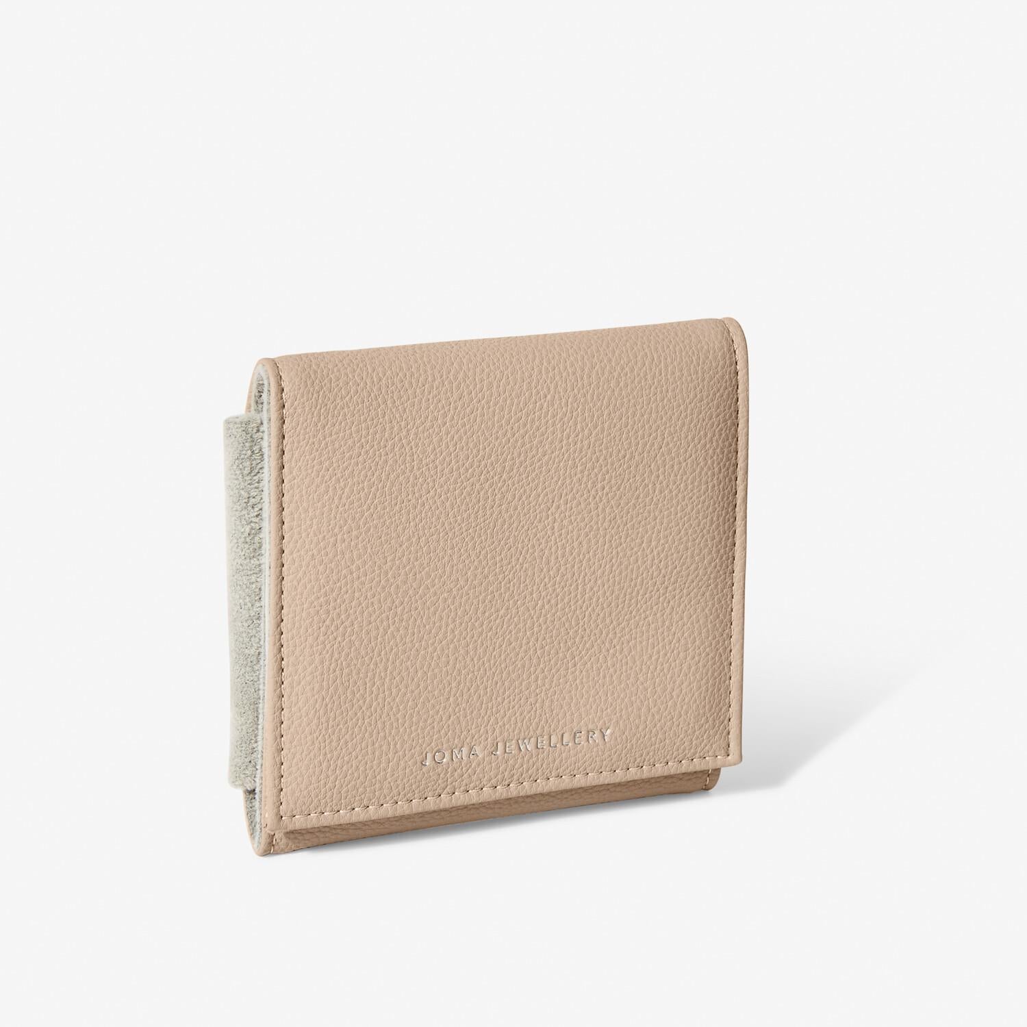 Jewellery Roll 'Hello Beautiful' in Soft Tan