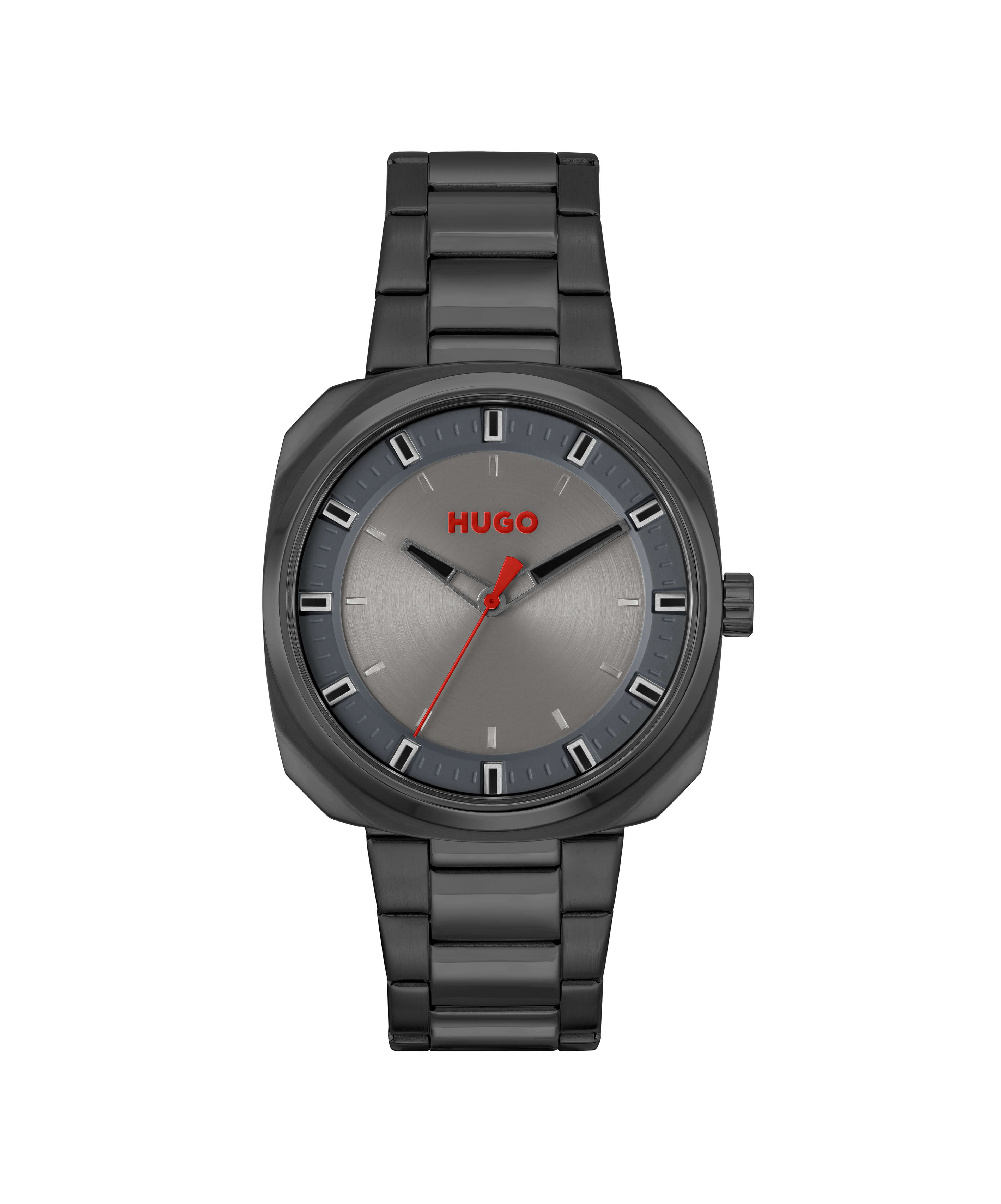 SHRILL Black IP Bracelet Strap Gents Watch