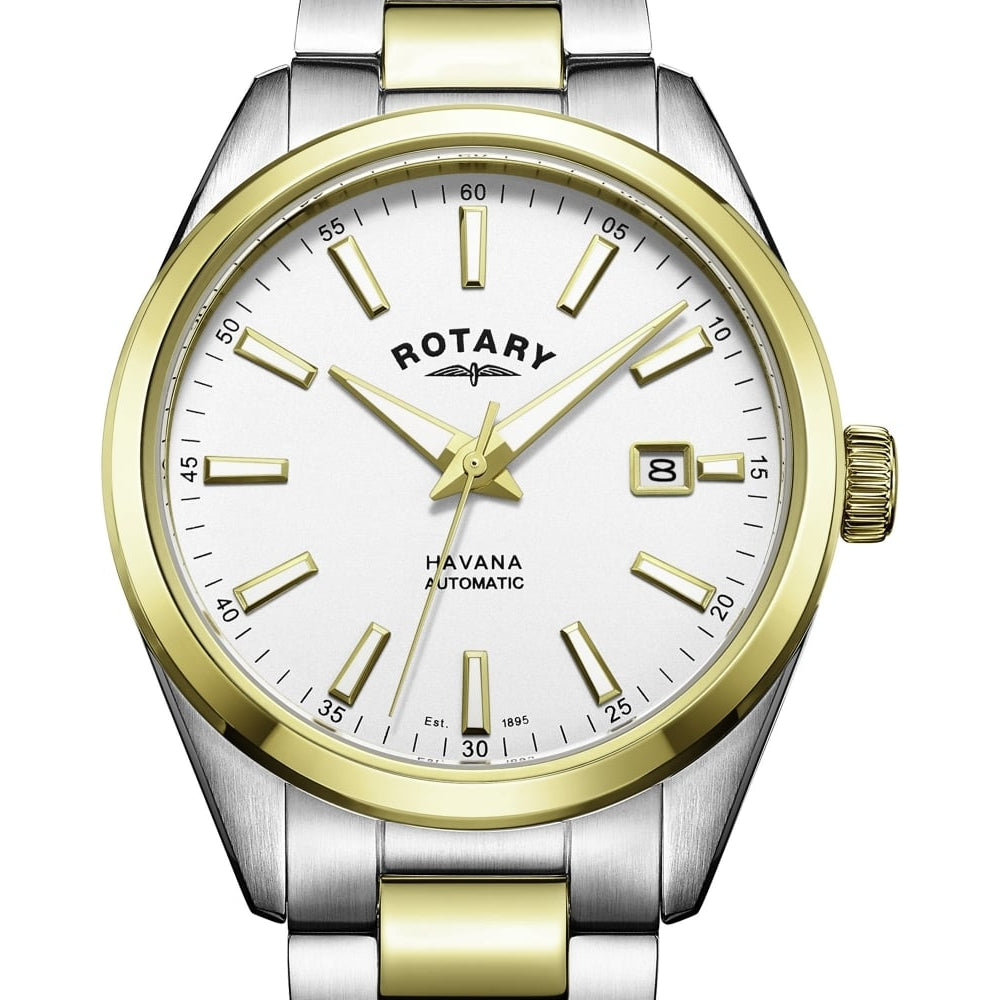 Gold Plated Two Tone Mechanical Bracelet Watch