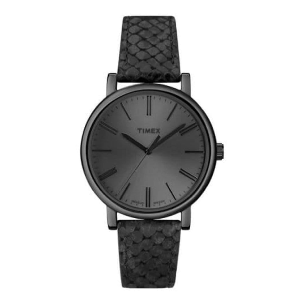 Ladies Easy Reader Grey Leather Watch