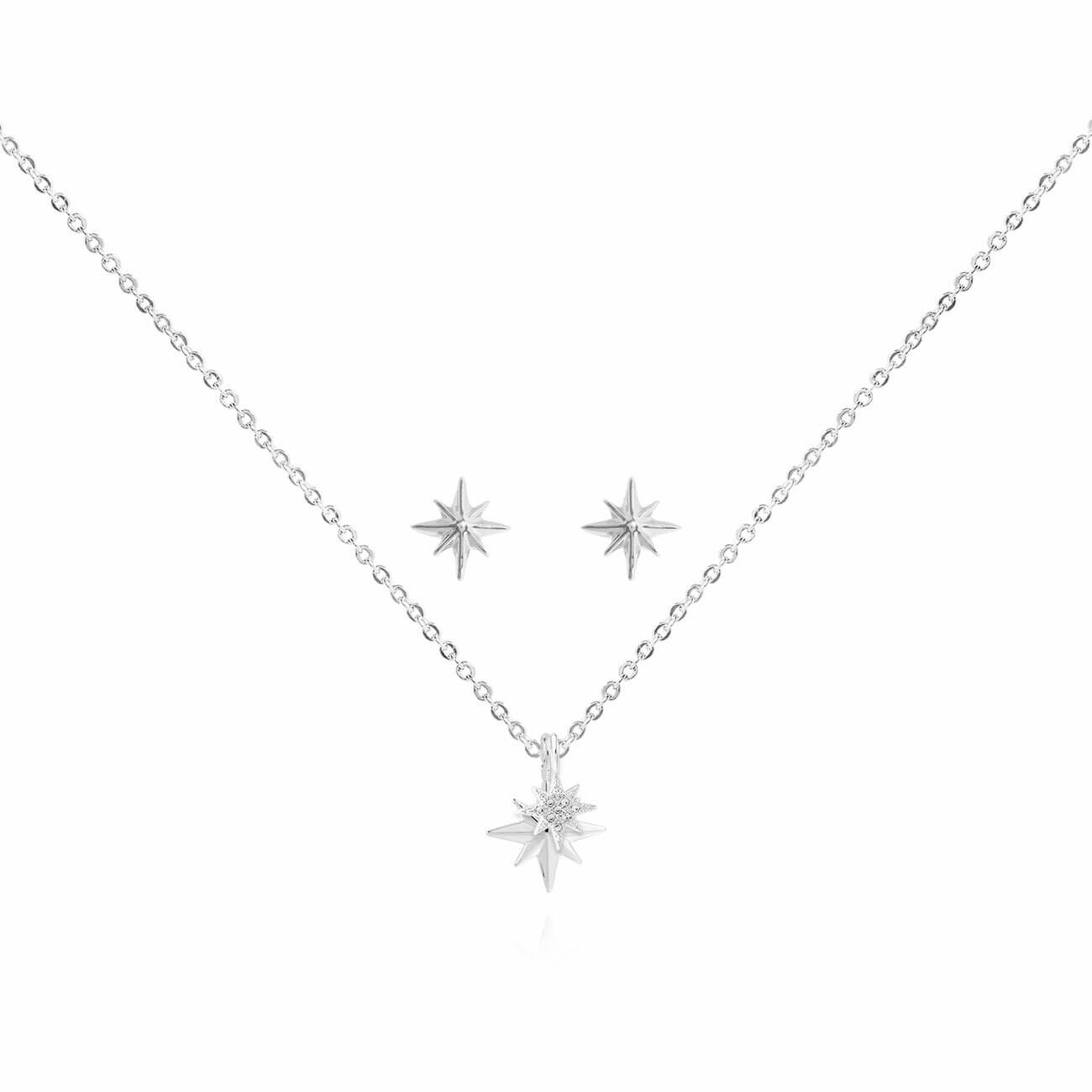 Sentiment Set -One In A Million -Silver Necklace and Earrings