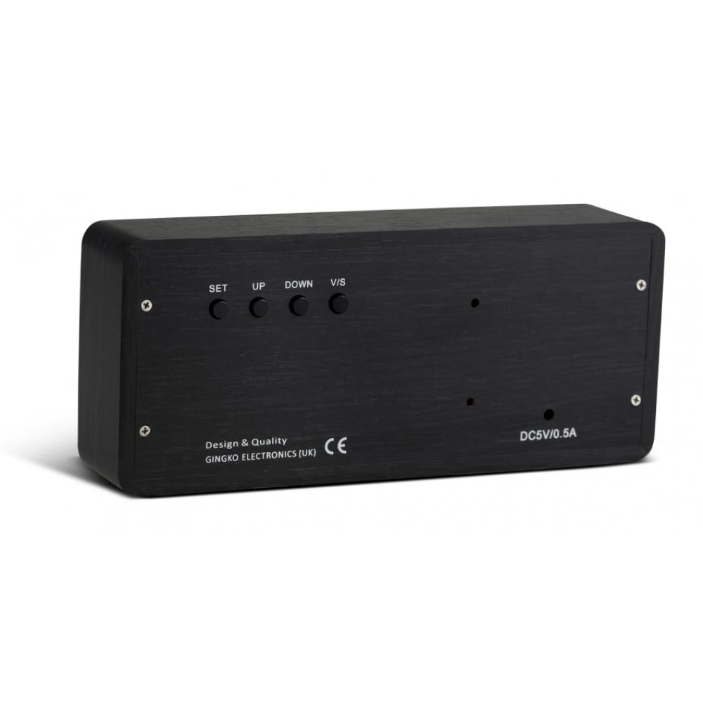 Slab Black Click Clock/Blue LED