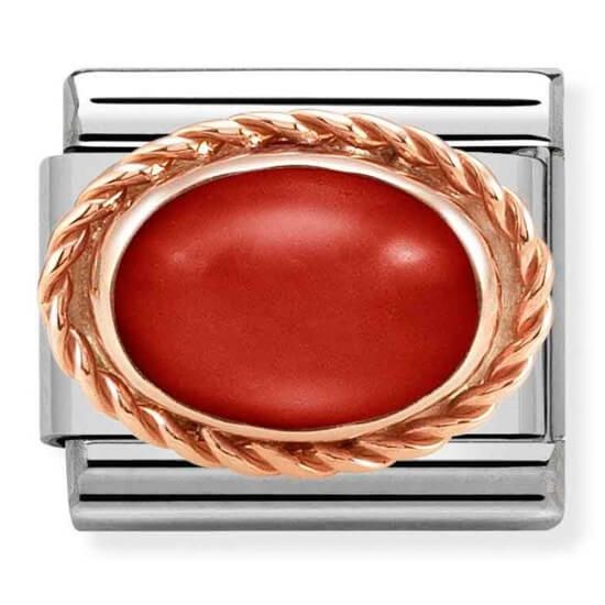 Composable Classic 9K Rose Gold Set Red Coral Link