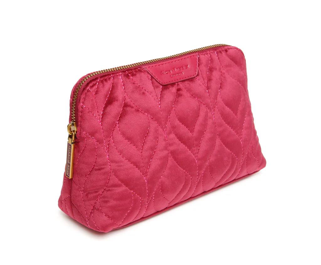 Velvet Make Up Bag- Fig