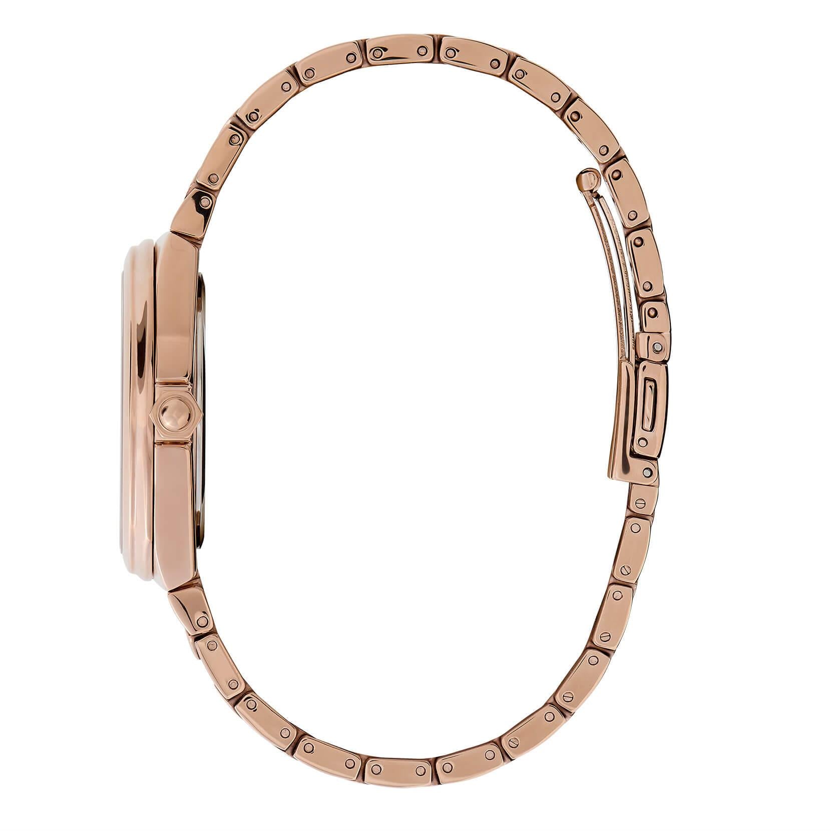 Lustre Multi-Function White Dial & Rose Gold Bracelet Watch