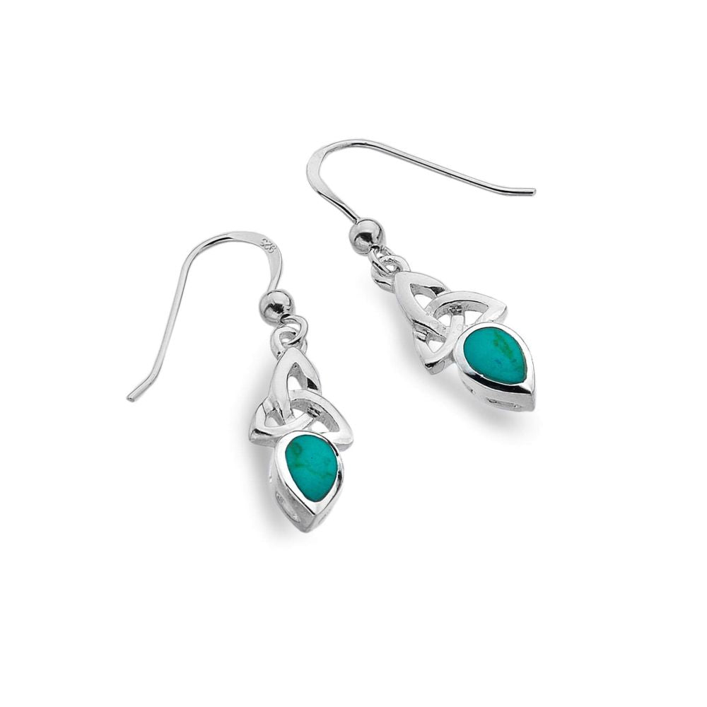 Celtic Trinity Knot With Turquoise Earrings