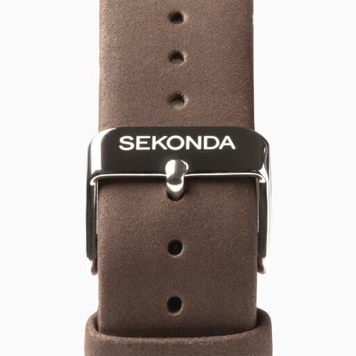 Airborne Black Dial & Brown Leather Strap Men's Watch