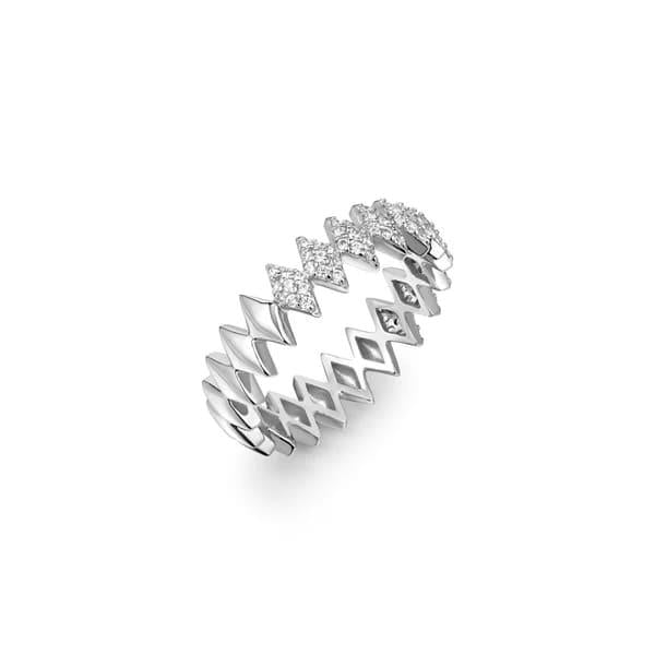 Ania Haie Silver Half Pave Sparkle Ring | Edmonds