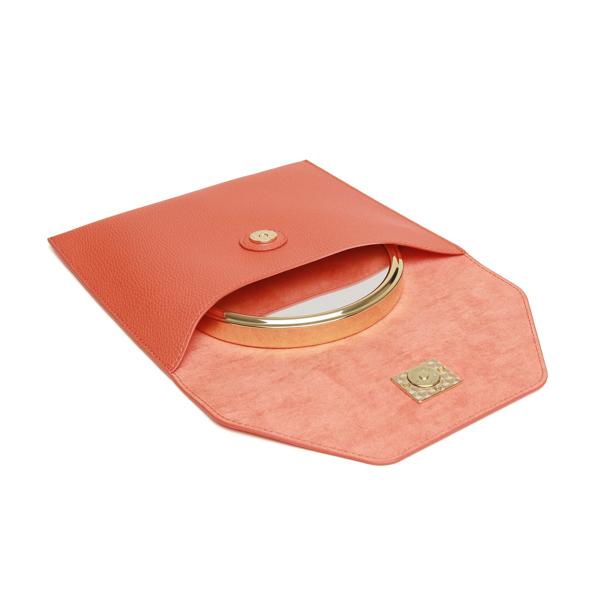 Orange - Travel Mirror & Case - 7x Magnification