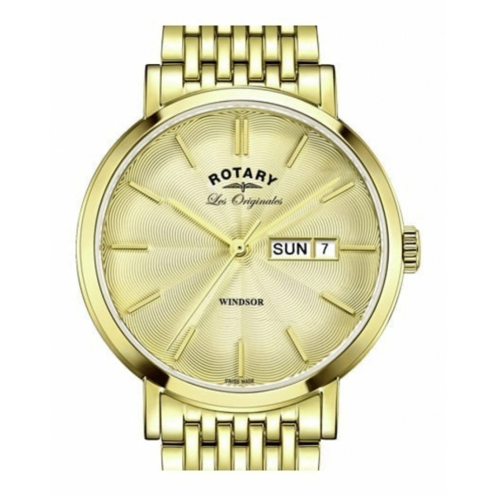 Gold Plated Day Date Dial Gents Wristwatch