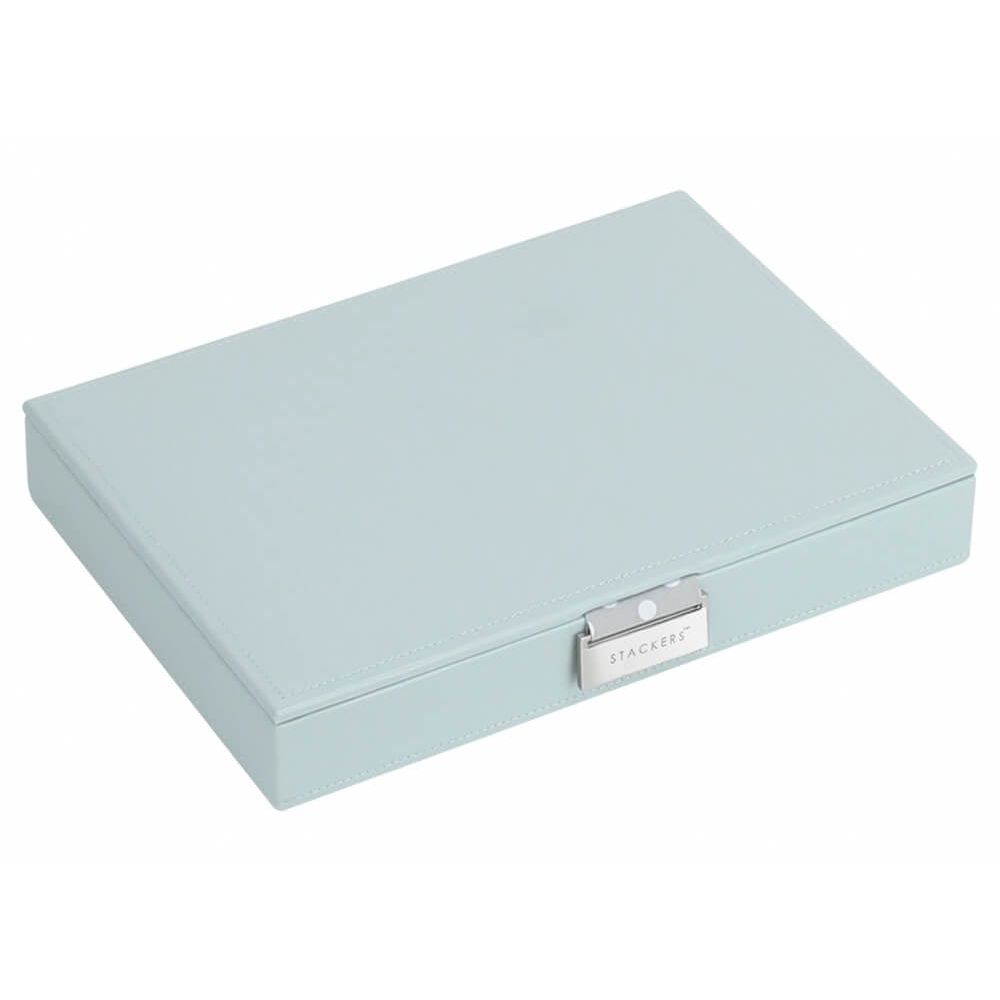 Duck Egg Blue & Grey Polka Classic Lidded Stacker