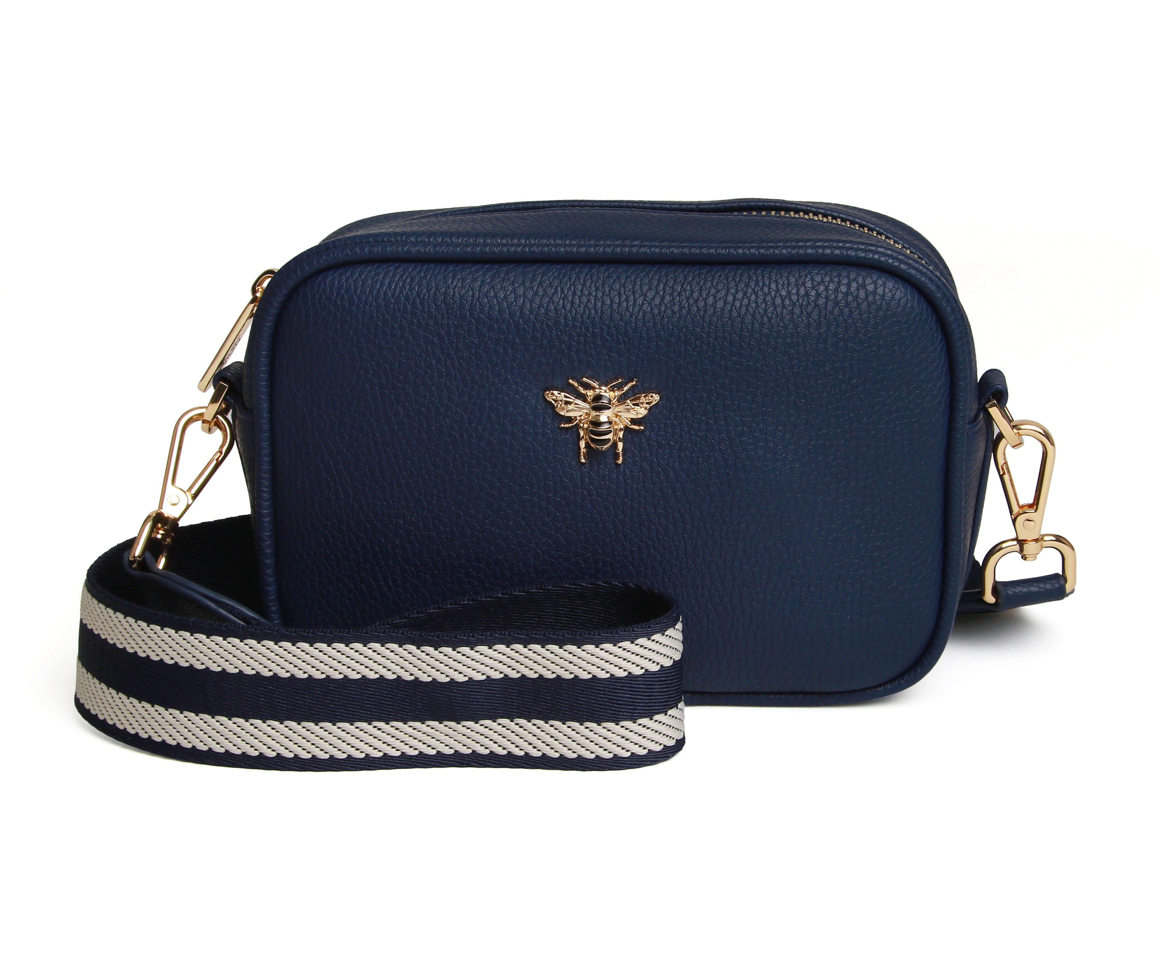 Mini Mayfair W Webbing Strap Bag In Navy