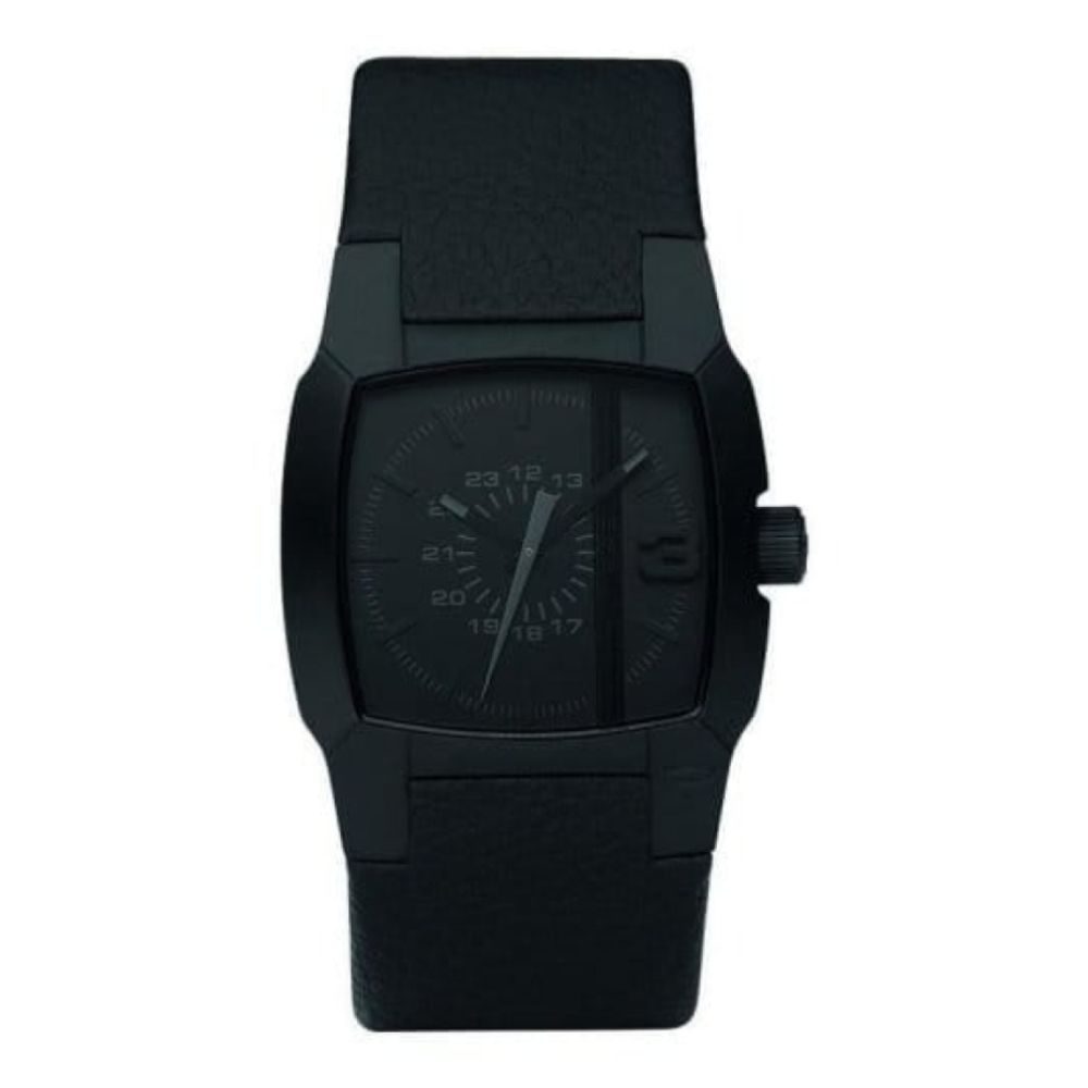 Gents Black Leather Watch