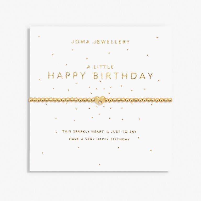 A Little 'Happy Birthday' Gold Plated Bracelet