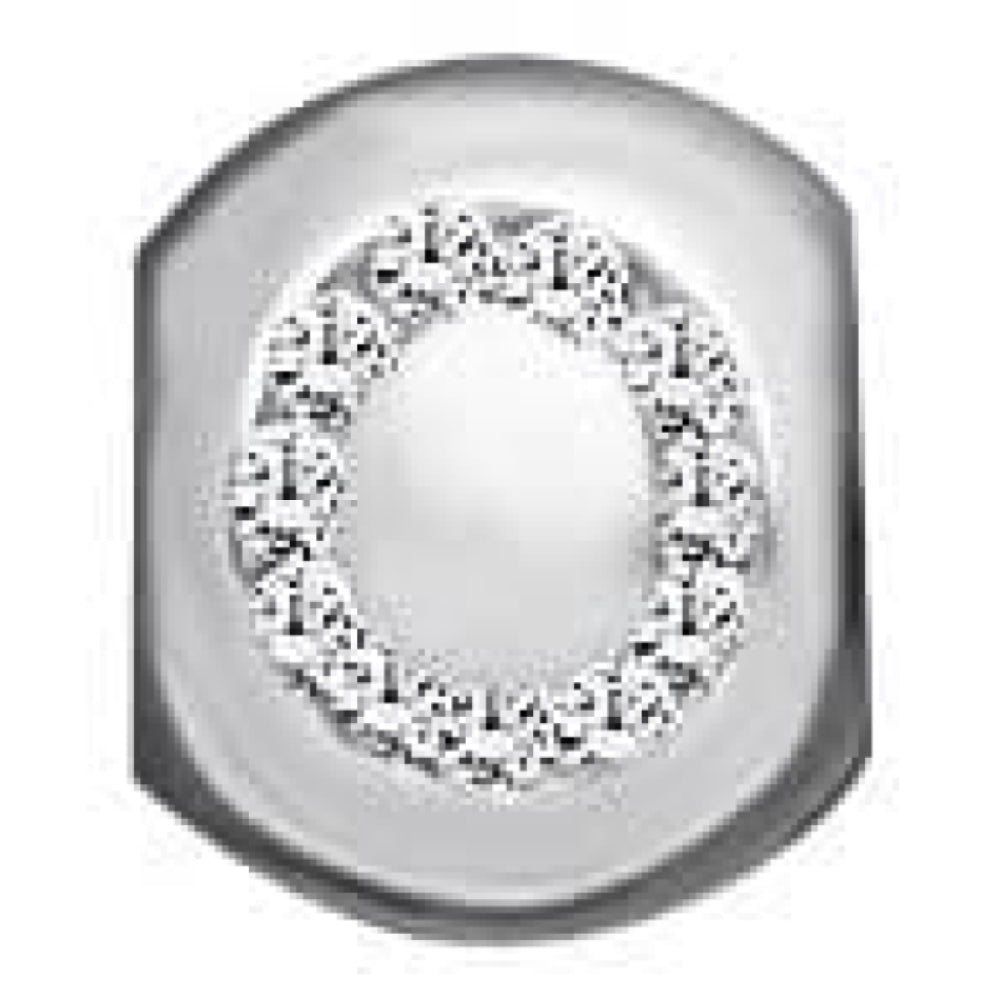 Sterling Silver And Synth. Cubic Zirconia 'O' Letter Link