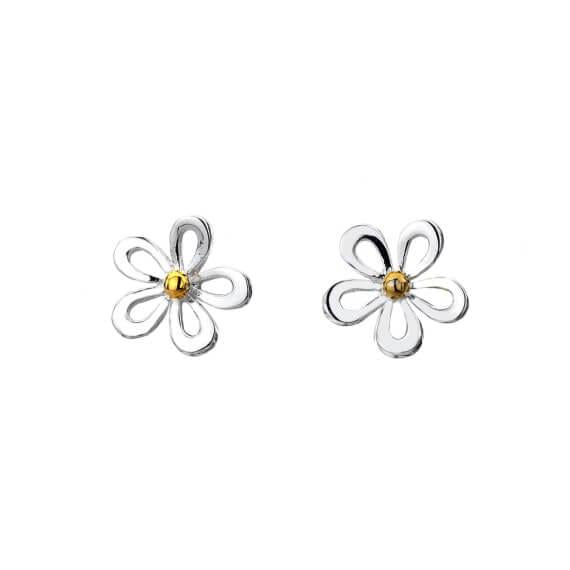 Origins Daisy Flower Cut-Out Stud Earrings
