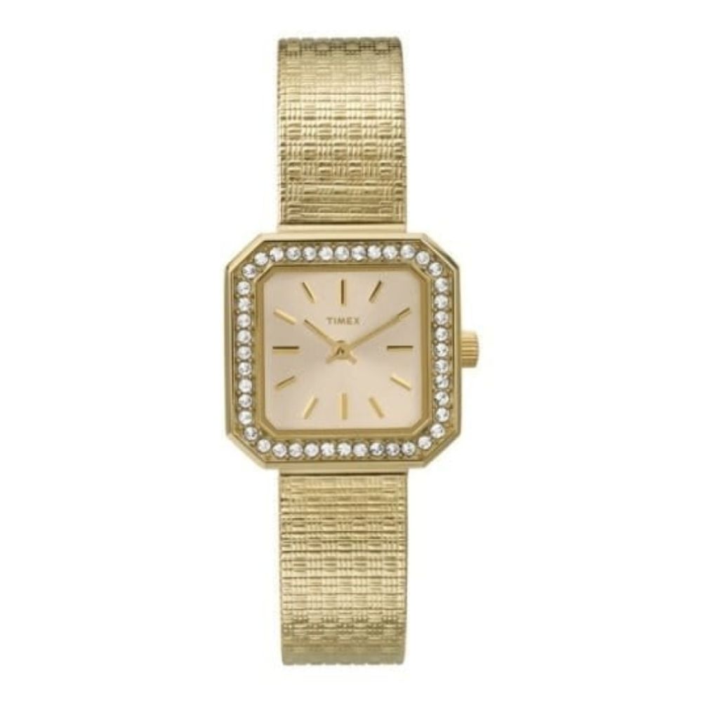 Ladies Gold Tone Square Wristwatch