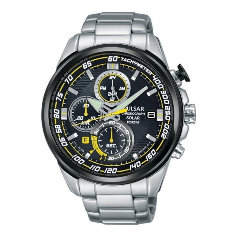 Mens 24 Hour Dial Chronograph Bracelet Watch