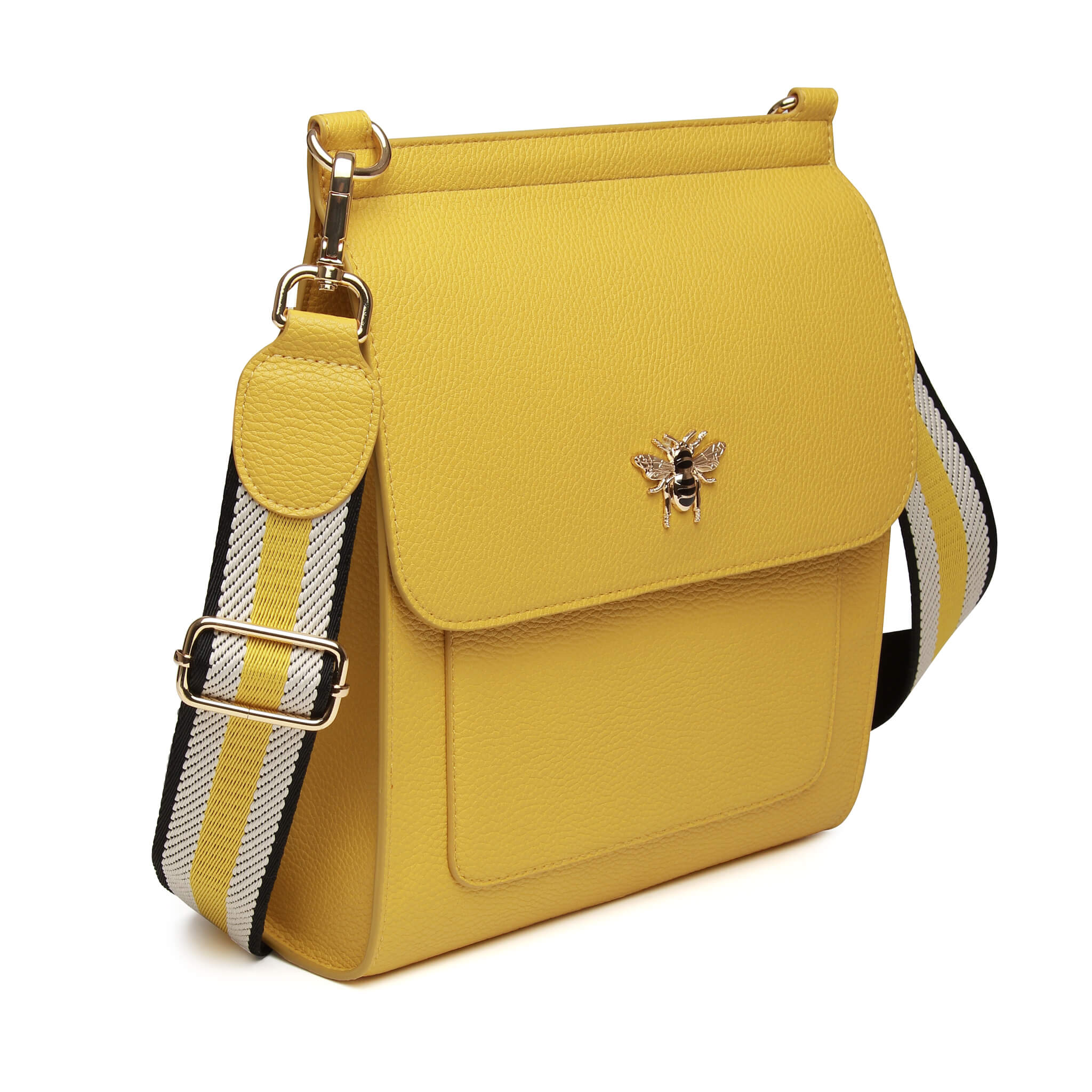 Large Bloomsbury Cross Body Bag In Mustard