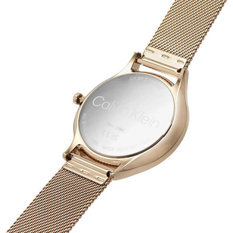 2H Patchwork Dial Rose Gold Tone Mesh Bracelet Ladies Watch