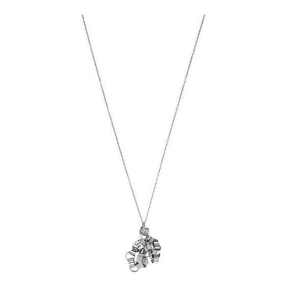 Ladies City Statement Multi Ring Pendant Stainless Steel Necklace