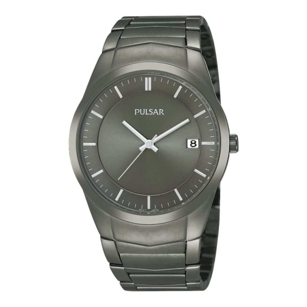 Mens Brushed Chrome Bracelet Watch