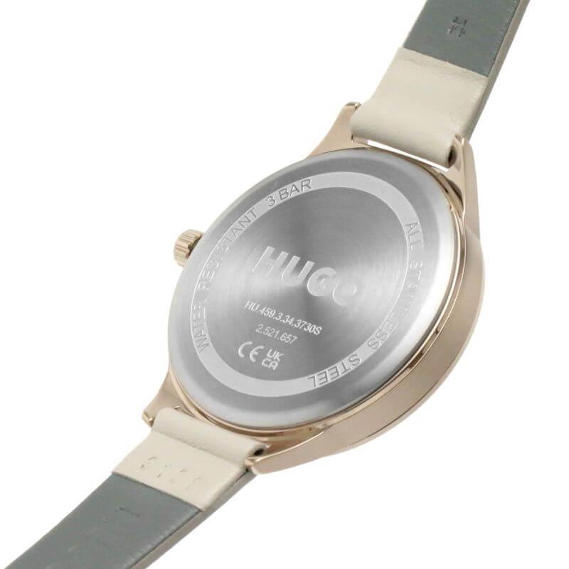 FLASH Rose Gold Dial & Beige Leather Strap Ladies Watch