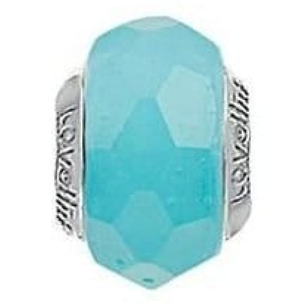 Sterling Silver 'Aquarius Ice' Faceted Link