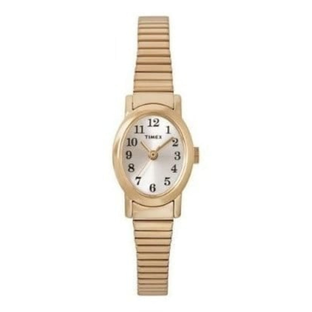 Ladies Brushed Gold Stainless Steel Elasticated Link Wristwatch