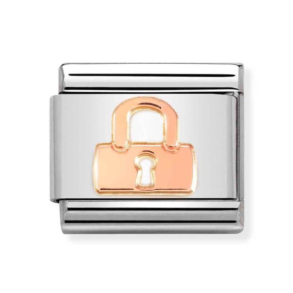 Composable Classic Link In 9K Rose Gold Padlock