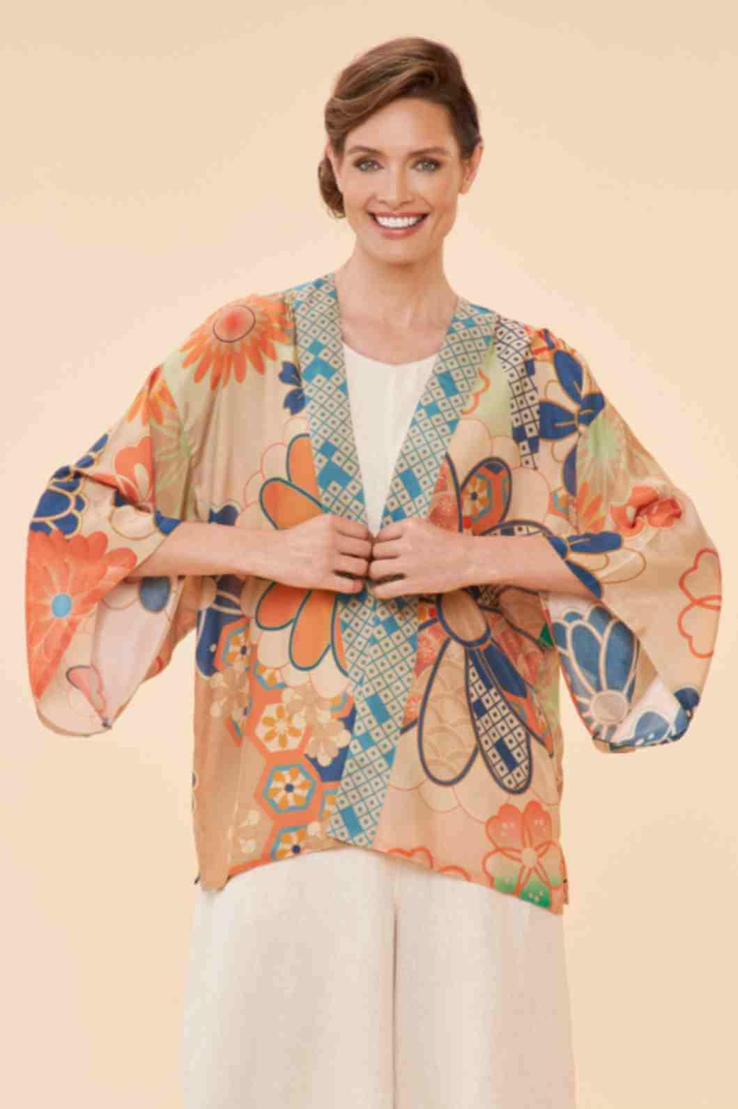 70s Kaleidoscope Floral Jacket - Coconut