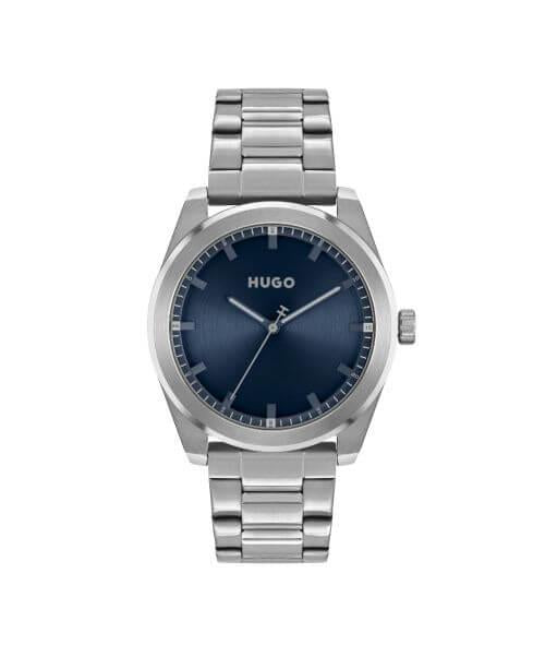 #BRIGHT Blue Dial With SS Bracelet Strap Mens Watch