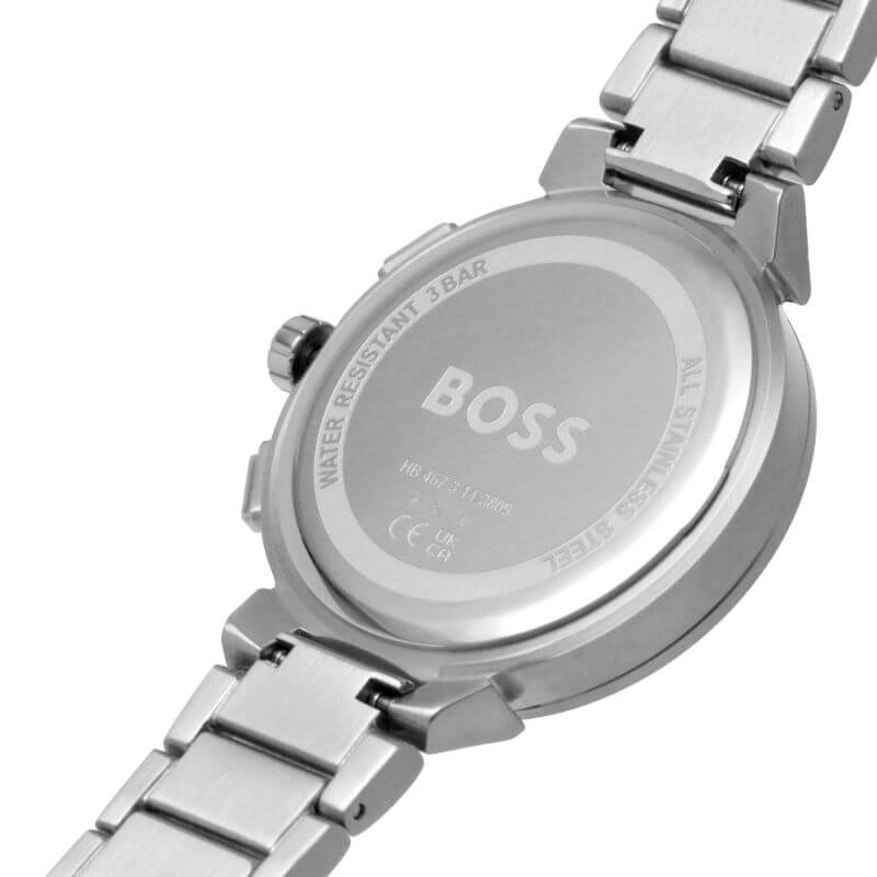 One Champagne Chronograph Dial SS Bracelet Strap Ladies Watch