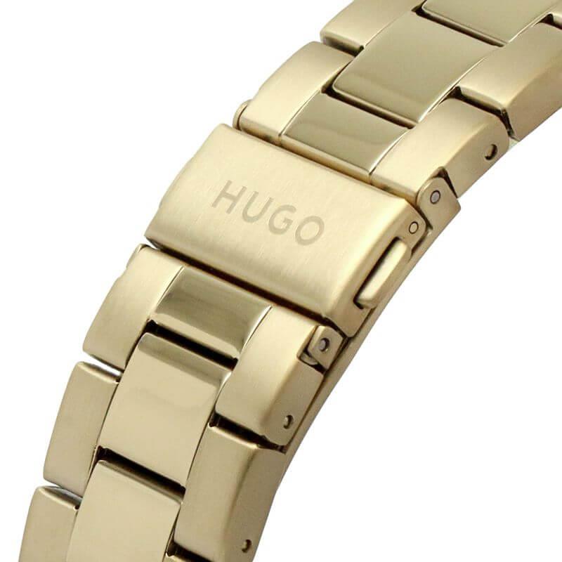 EXPOSE Gold Dial Gold Plated Bracelet Strap Gents Watch