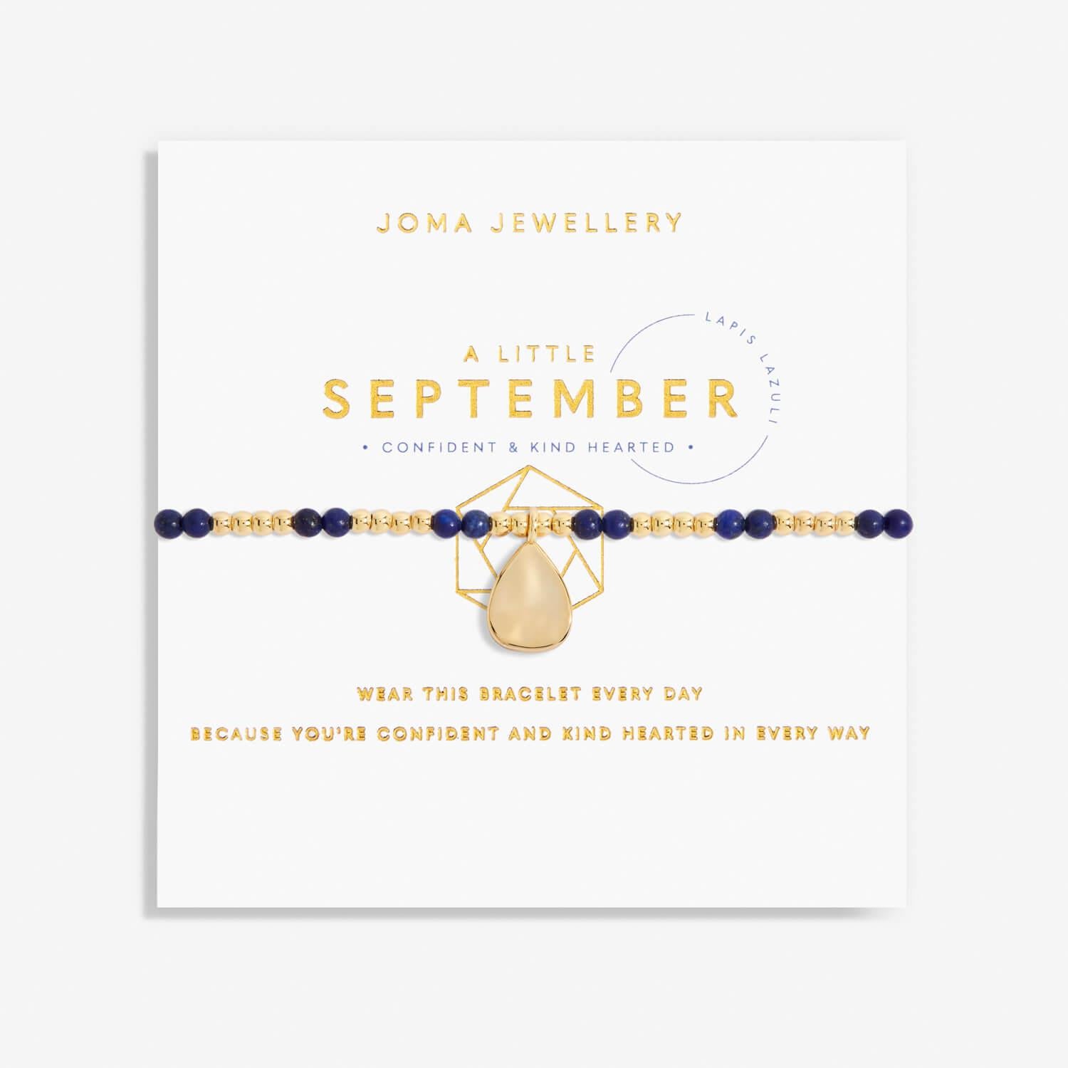 September A Little Birthstone Gold Bracelet