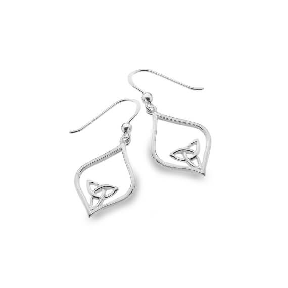 Celtic Trinity Knot Oval Pointed Earrings