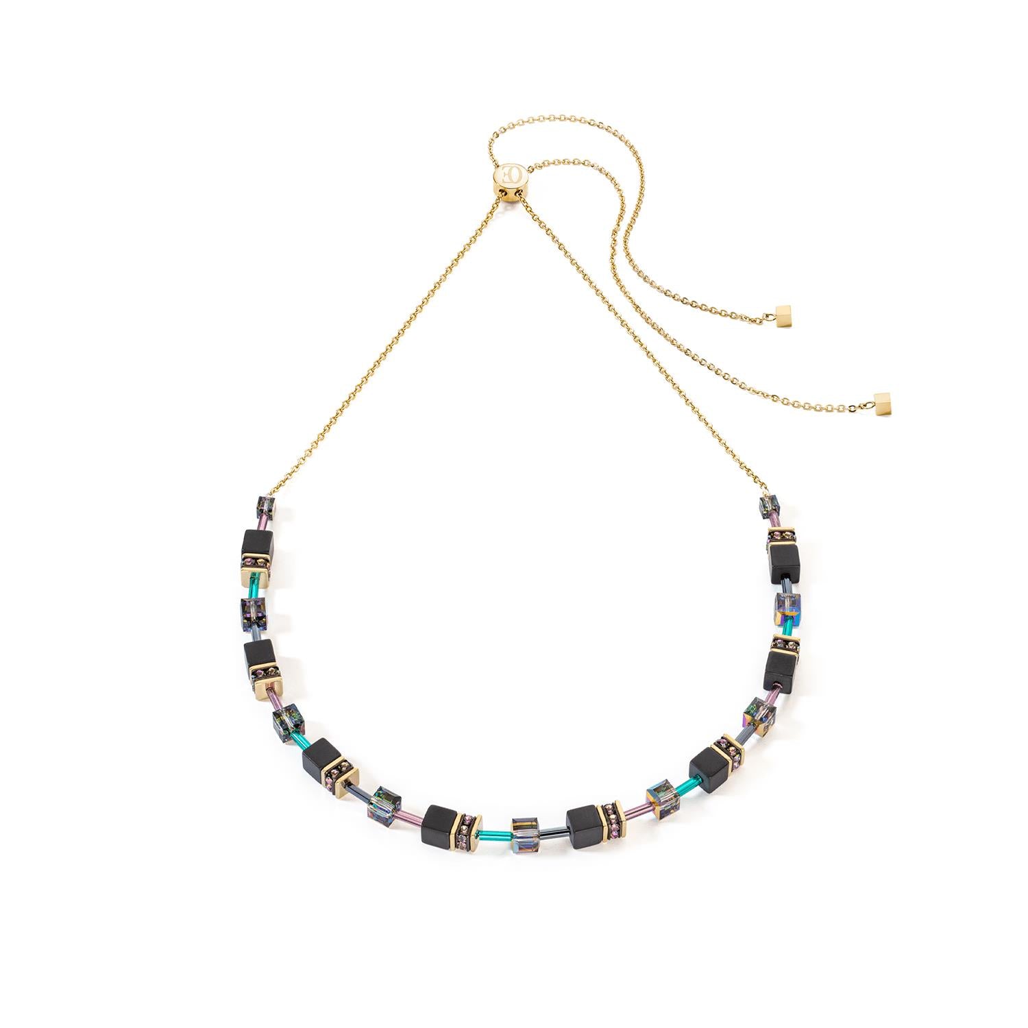 GeoCUBE Iconic Black Multicolour Nature Necklace