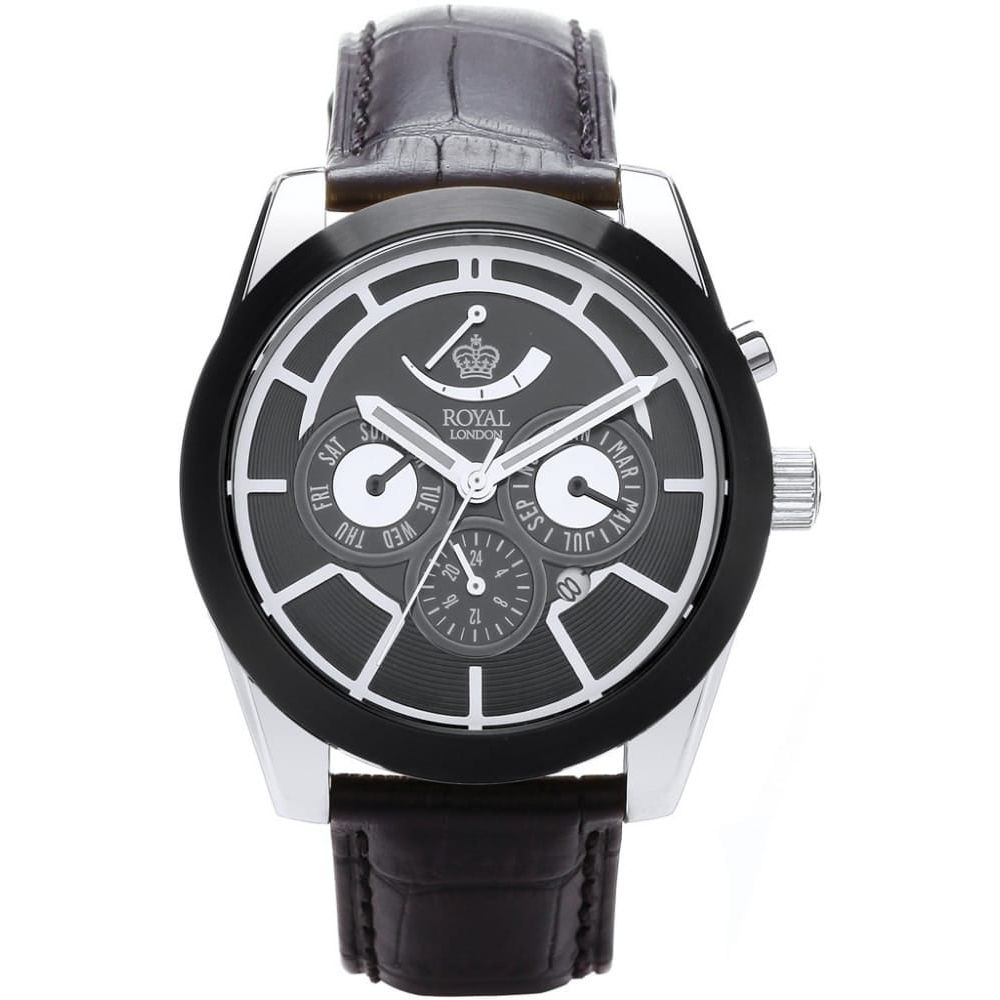 Mens Automatic Month, Date and Day Black Watch