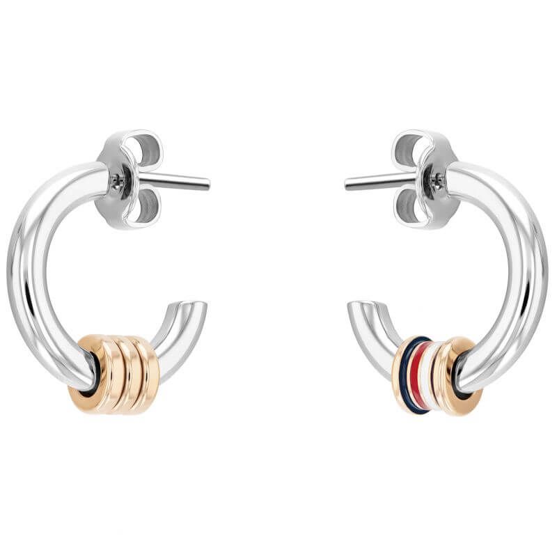 Huggie Hoop Two Tone Casual Earrings