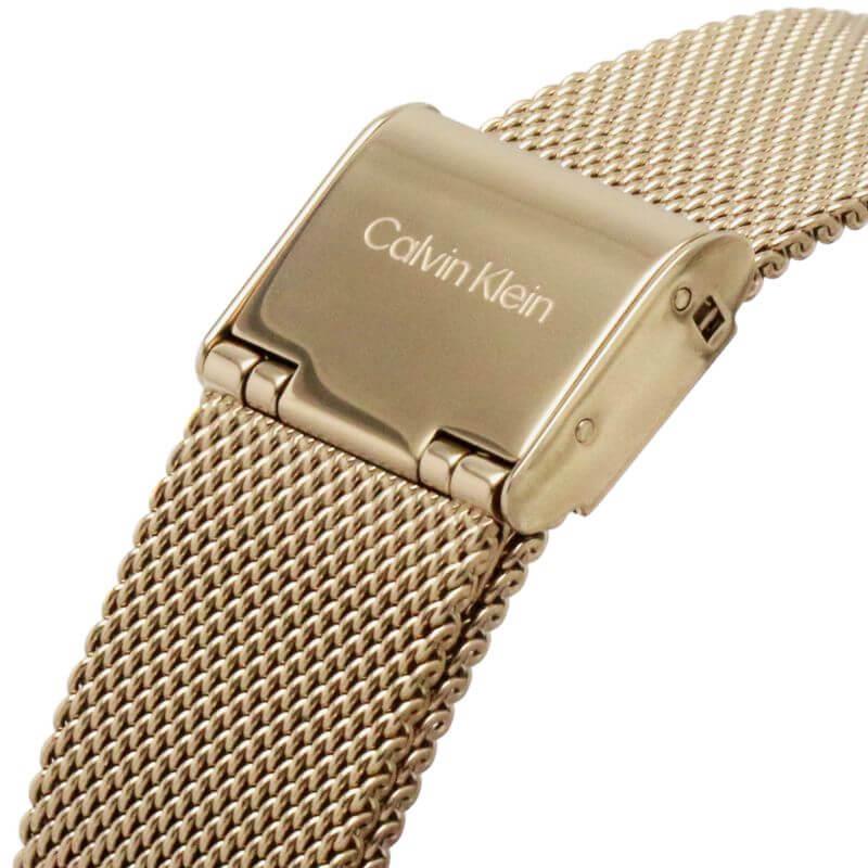 2H Patchwork Dial Rose Gold Tone Mesh Bracelet Ladies Watch