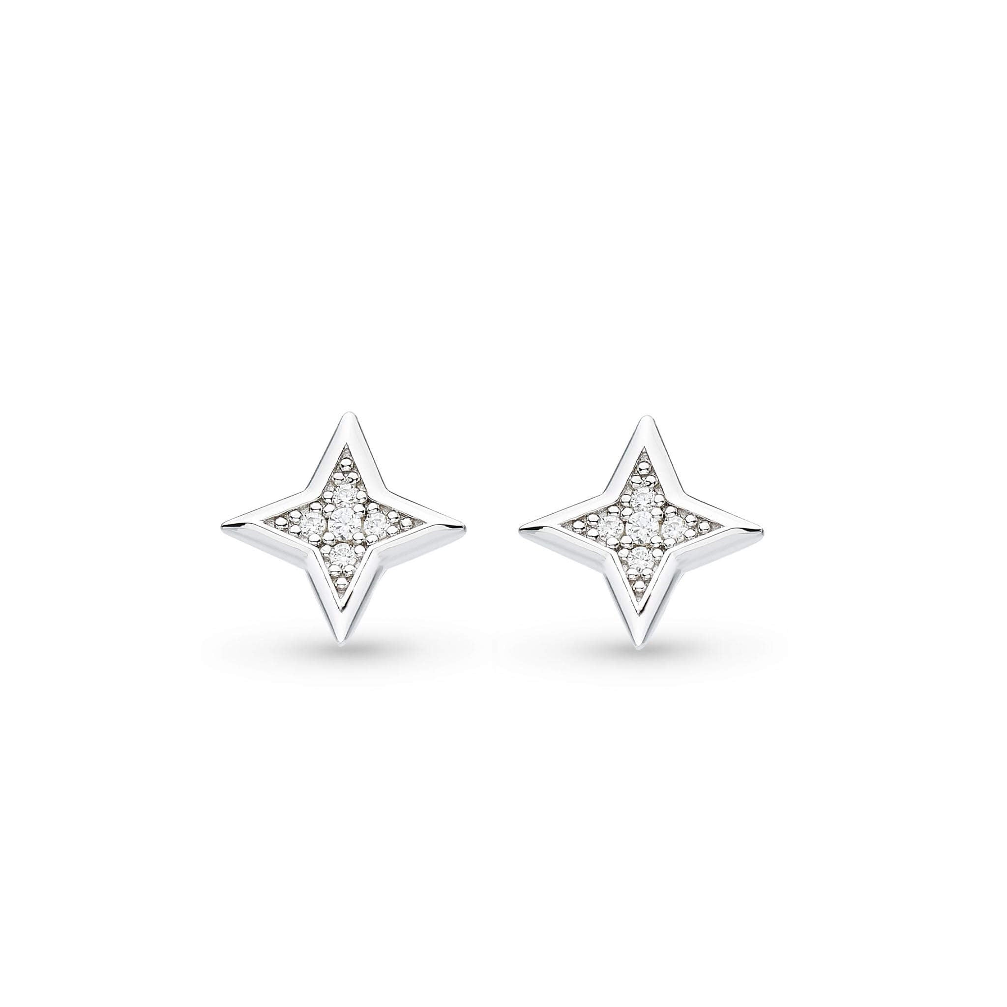 Celeste Astoria Starburst Pave CZ Star Stud Earrings
