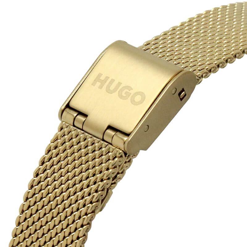 FLASH Grey Dial & Gold Plated Mesh Strap Ladies Watch