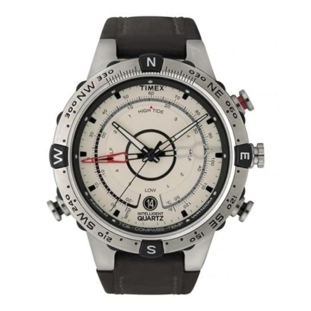 IQ TIDE TEMP COMPASS BROWN LEATHER FULL