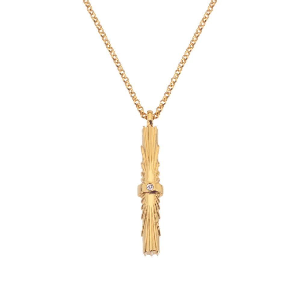 Hope Vertical Bar Pendant Necklace
