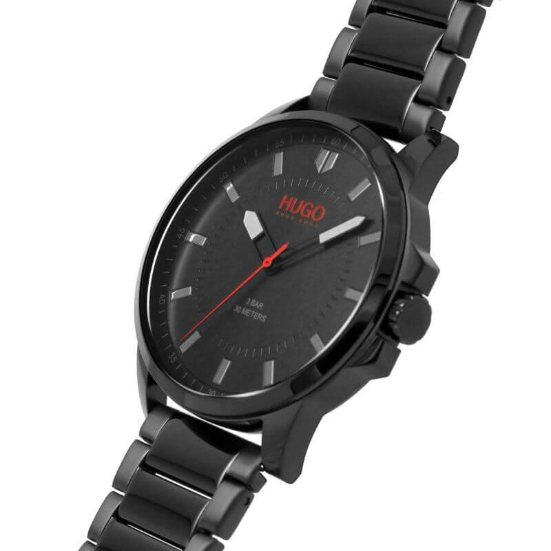 FIRST Black Dial & Black Bracelet Strap Watch
