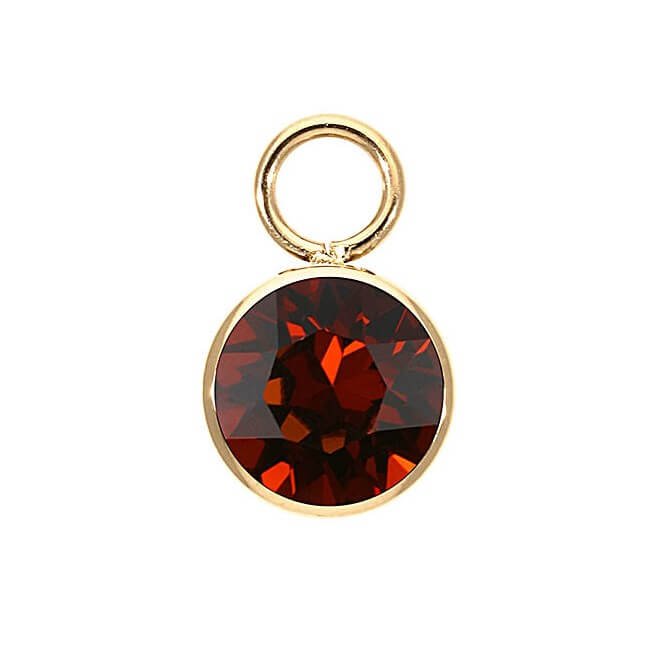 Smoked Amber Charm BOTTONE 10mm (G/P)