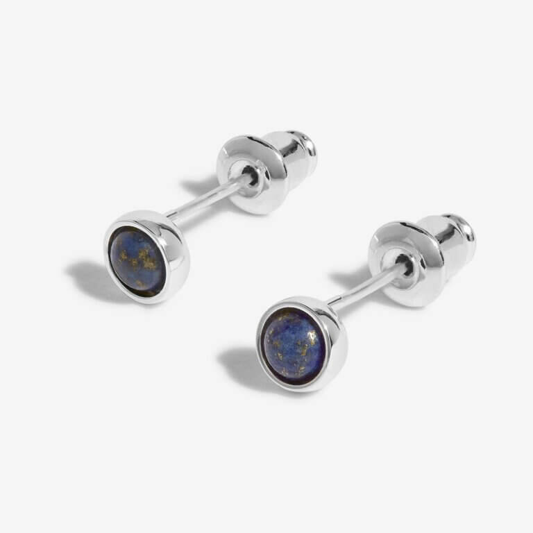 September Lapis Lazuli Birthstone Boxed Earrings