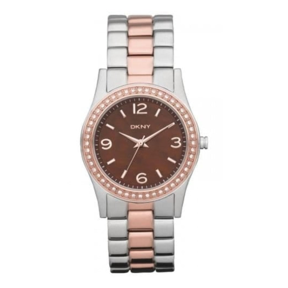 Ladies Two Tone Stainless Steel & Mother of Pearl Dial