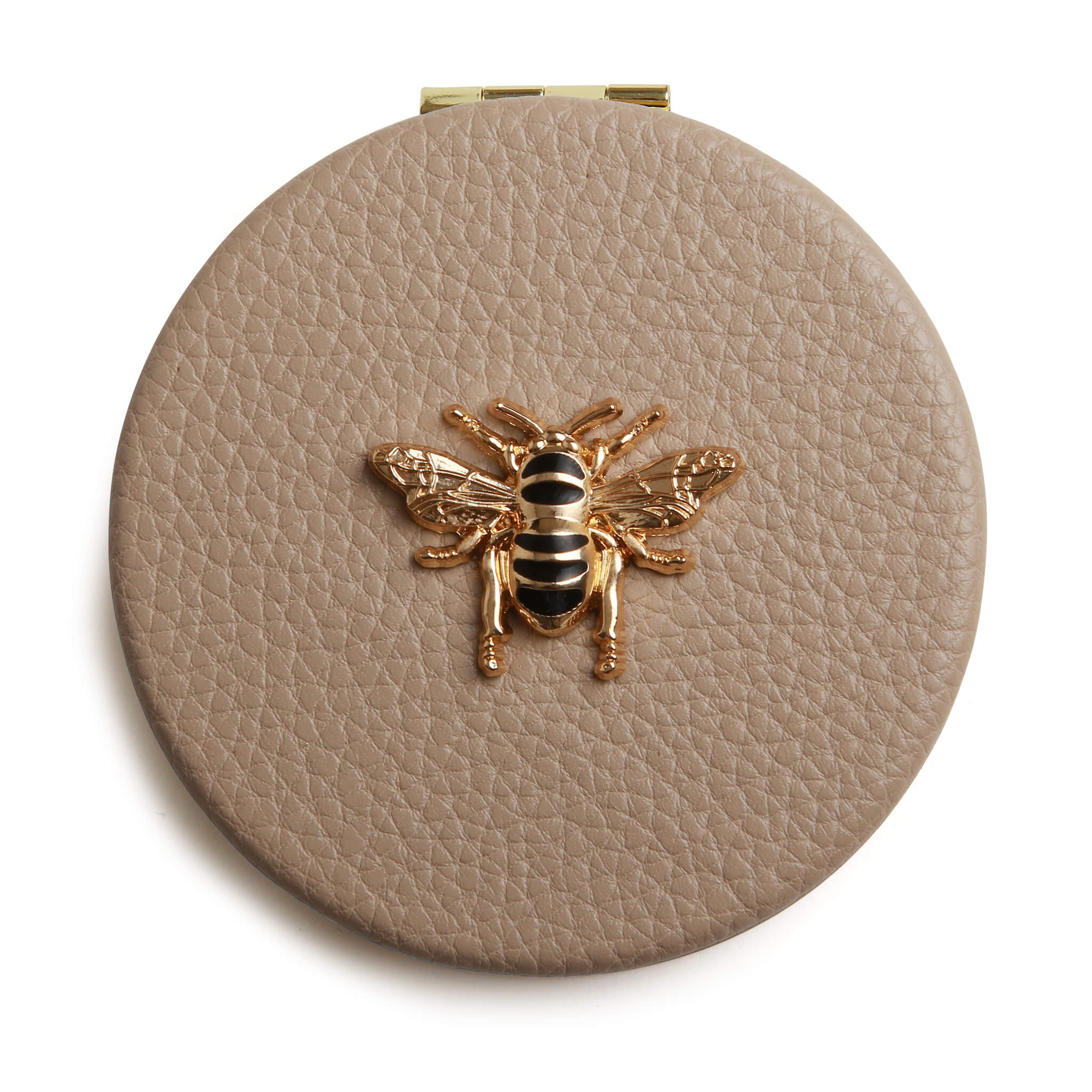 Round Compact Mirror Stone