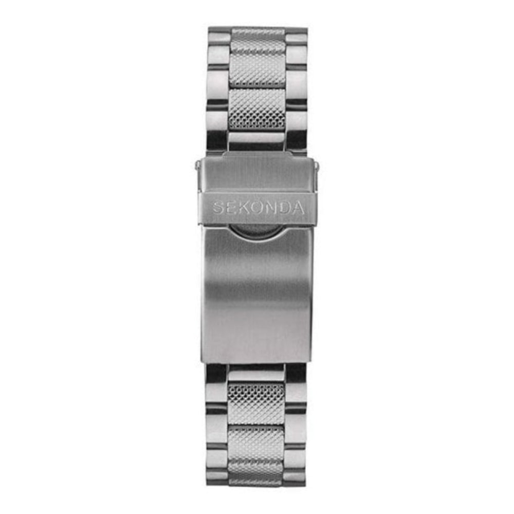 Stainless Steel Case With Blue Pattern Chronograph Dial & Bracelet Strap Gents Watch